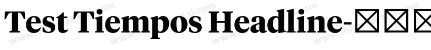 Test Tiempos Headline字体转换